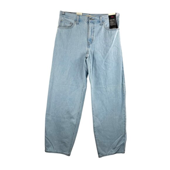 Levis baggy dad jeans light wash 90s retro relaxed retro boho sz 28 - Picture 1 of 11